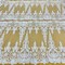 1 Yard Beaded & Corded Bridal Lace Fabric on 100% Polyester Net Mesh, Embroidered Lace Fabric, 51" Width